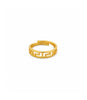 Gold Plated Geometric Adjustable Finger Ring