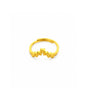 Gold Plated Geo Crest Adjustable Finger Ring