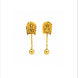 Gold Plated Swastik Shield Hanging Ball Drop Earrings DBC1494
