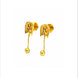 Gold Plated Swastik Shield Hanging Ball Drop Earrings DBC1494