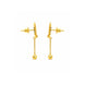 Gold Plated Swastik Shield Hanging Ball Drop Earrings