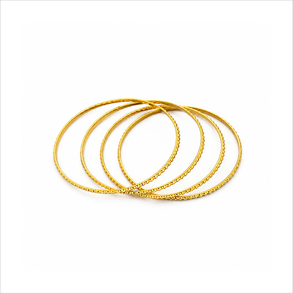 Gold Plated Daily Wear Bangles Set for Women DBG2510