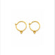 Gold Plated Charm Loop Bali Earrings