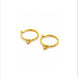 Gold Plated Charm Loop Bali Earrings