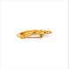 gold plated floral unisex brooch side view DBR22