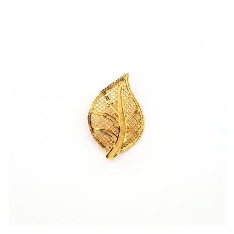 Gold Plated Leaf Motif Unisex Brooch DBR42