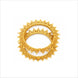 gold plated floral net pattern bangles DCC1025