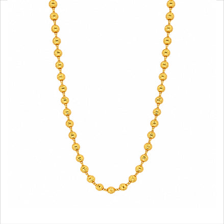 charming gold plated textured bead chain DCN1050