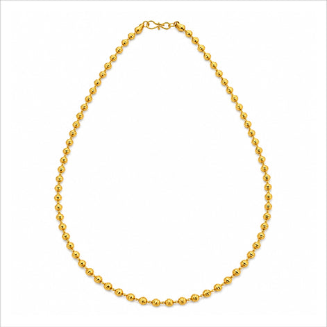 charming gold plated textured bead chain DCN1050