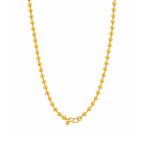 charming gold plated textured bead chain DCN1050