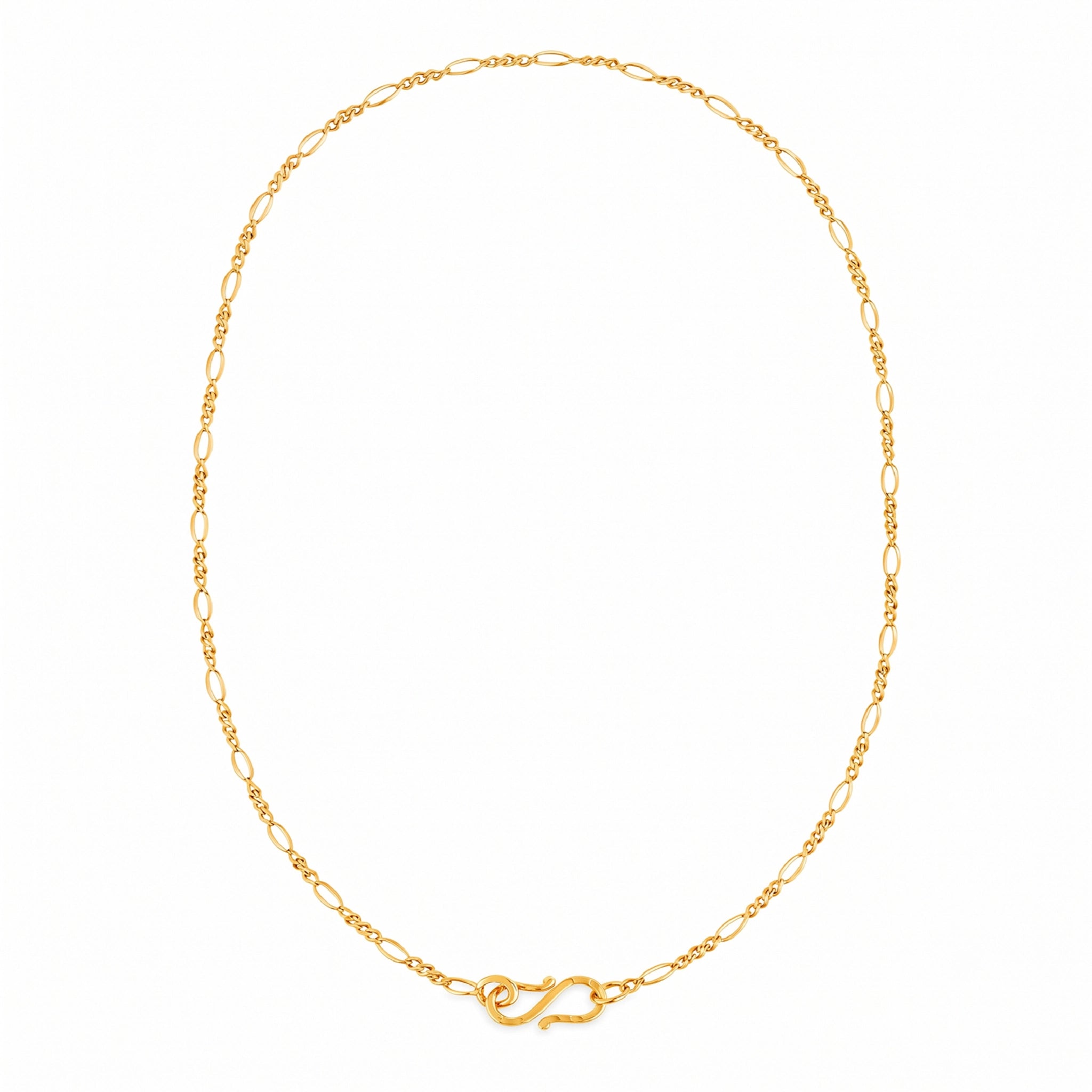 classic gold plated figaro chain DCN159