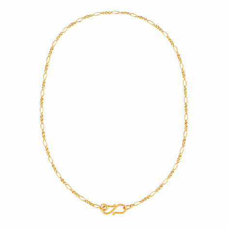 classic gold plated figaro chain DCN159