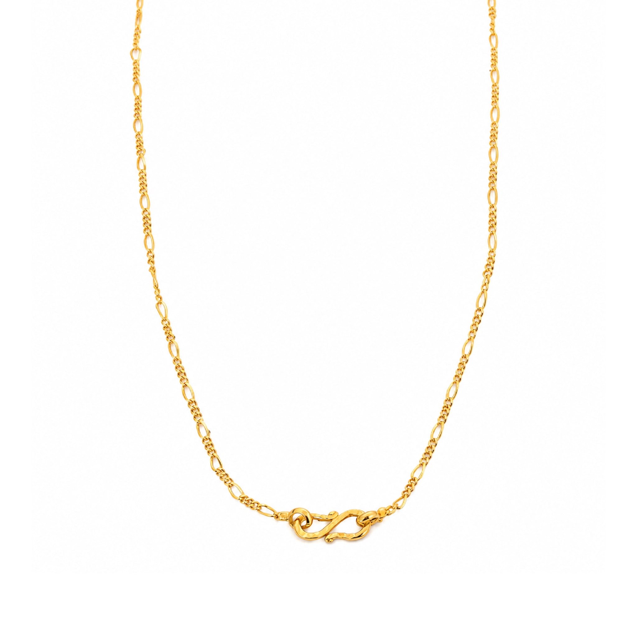 classic gold plated figaro chain DCN159