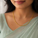 classic gold plated tightly linked curb chain on woman DCN3824
