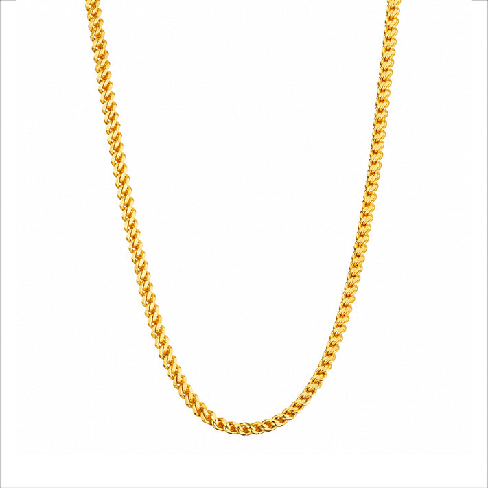 classic gold plated tightly linked curb chain DCN3824