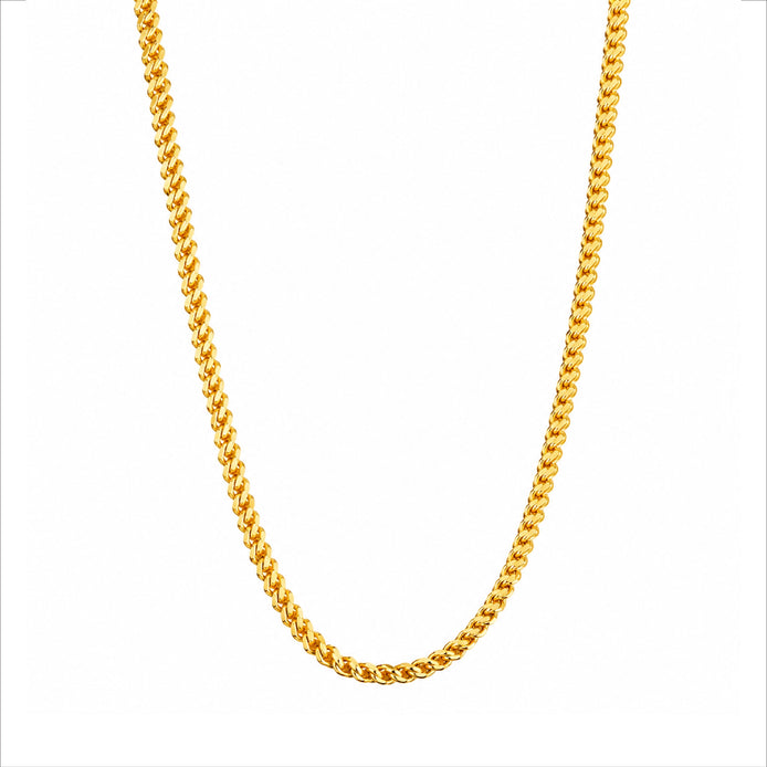 classic gold plated tightly linked curb chain DCN3824