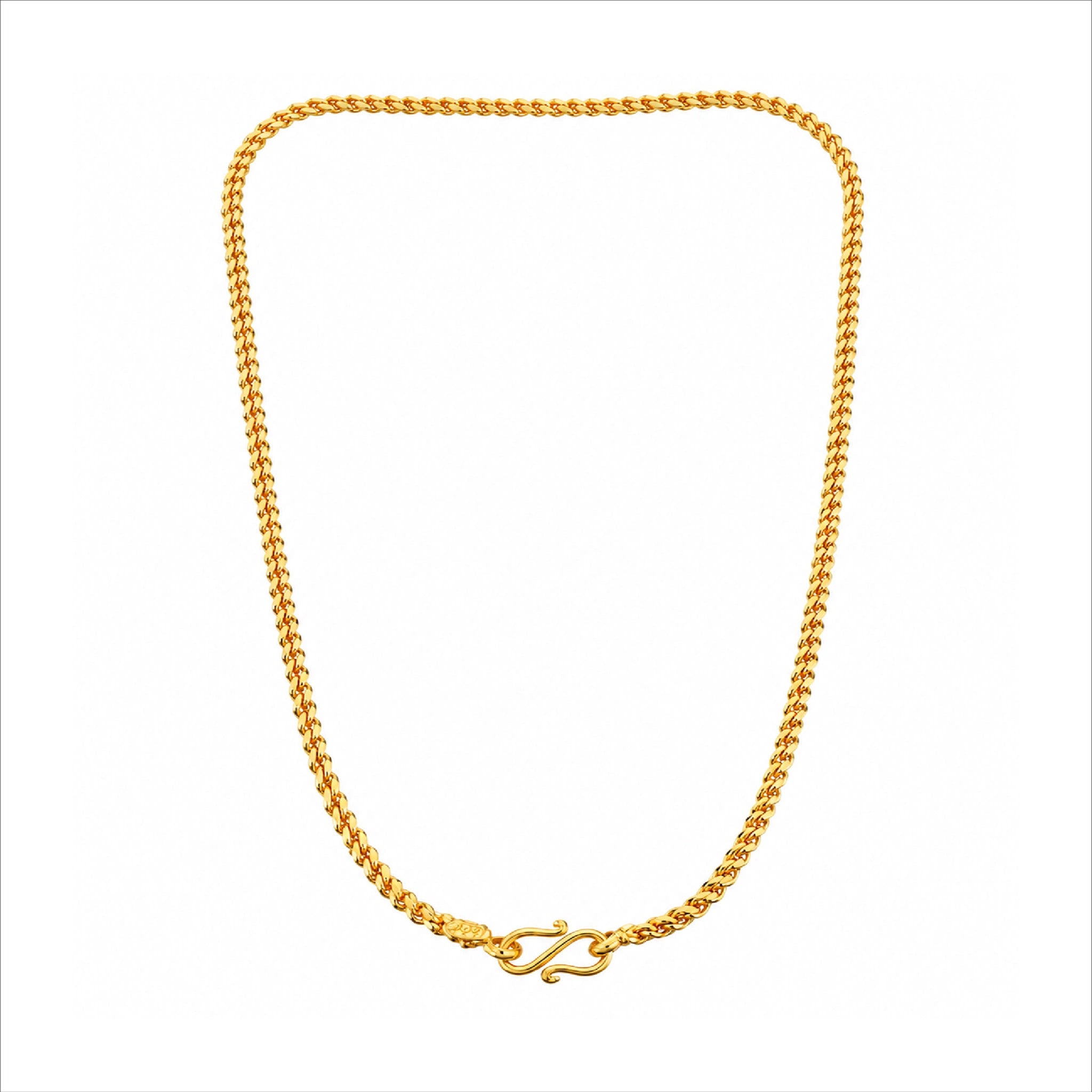 classic gold plated tightly linked curb chain DCN3824