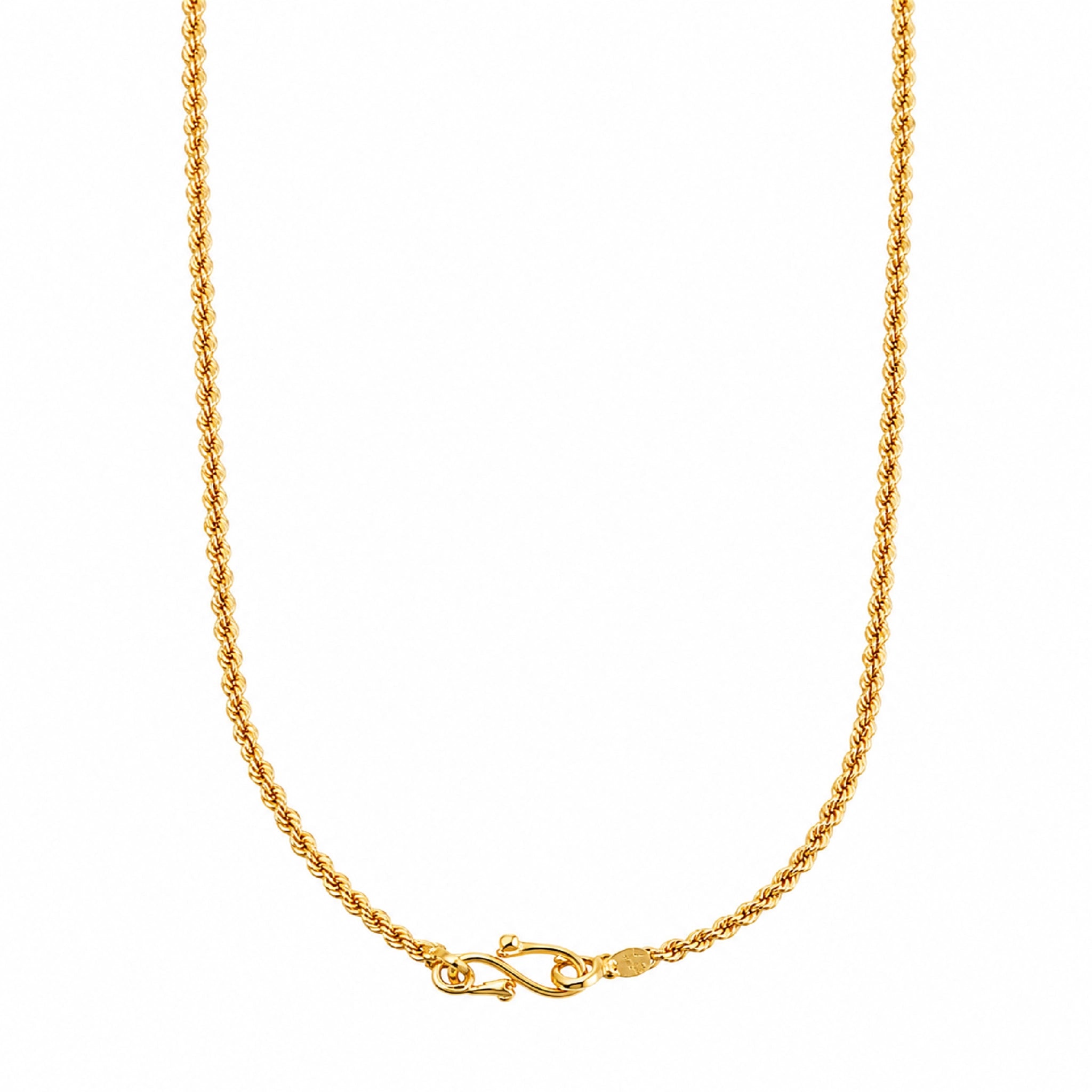 delicate gold plated twisted rope chain DCN500