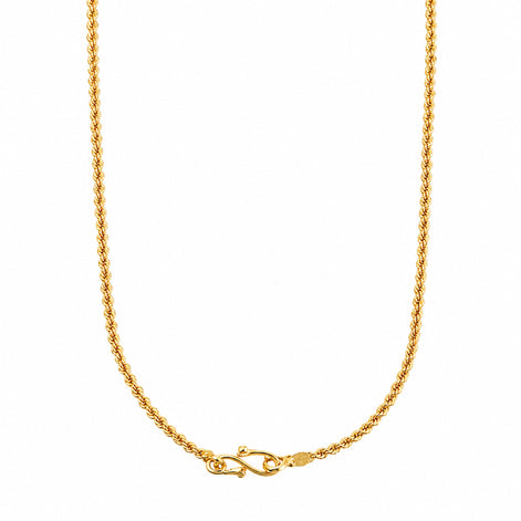 delicate gold plated twisted rope chain DCN500