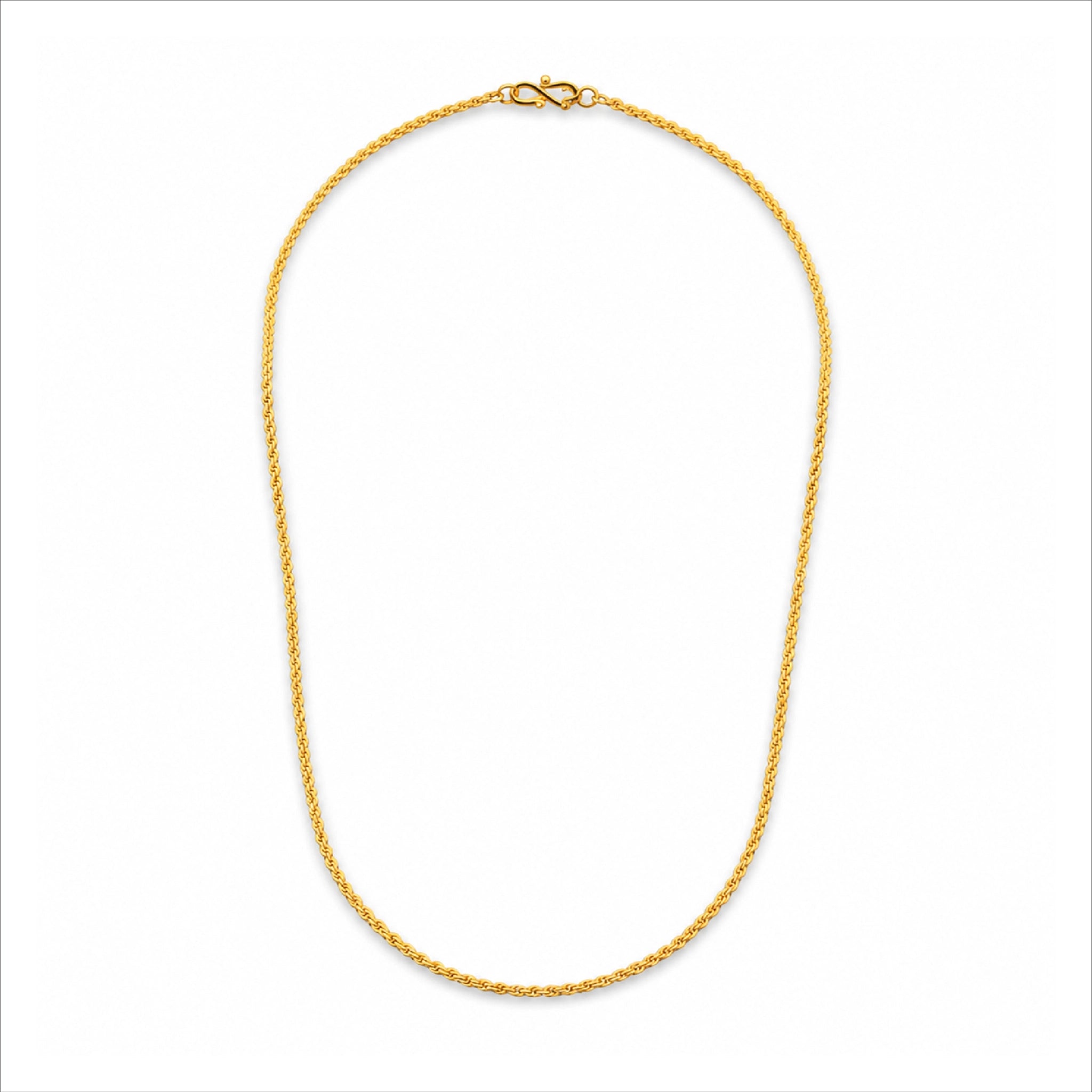 delicate gold plated twisted rope chain DCN500