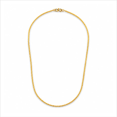 delicate gold plated twisted rope chain DCN500