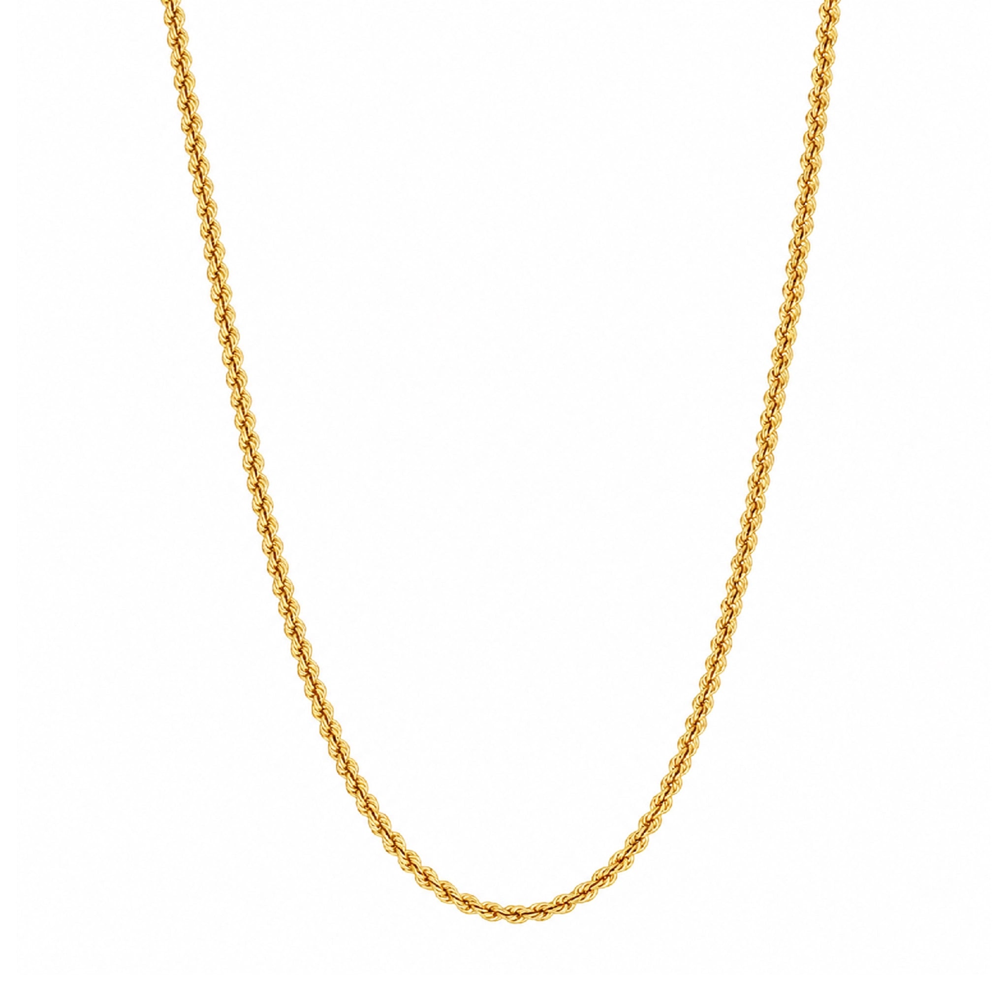 delicate gold plated twisted rope chain DCN500