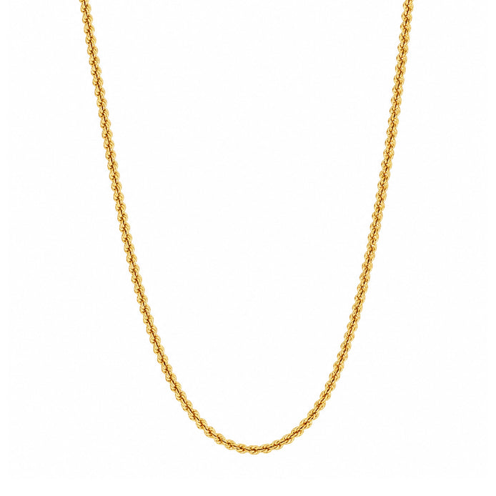 delicate gold plated twisted rope chain DCN500