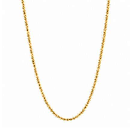 delicate gold plated twisted rope chain DCN500