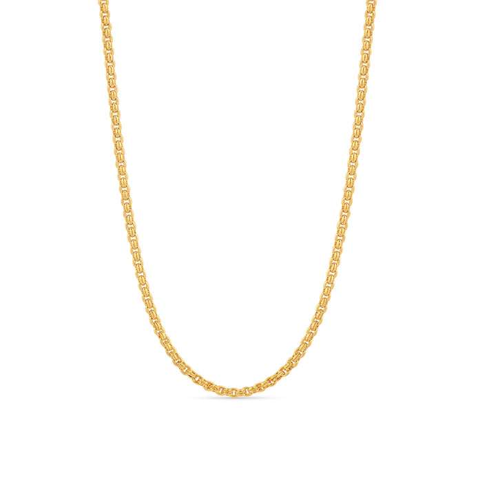 classic gold plated textured cable chain DCN5379