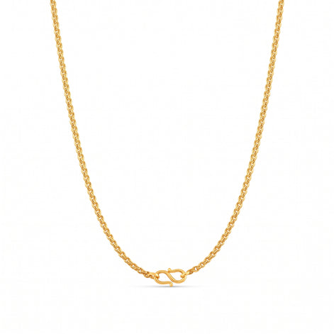 classic gold plated textured cable chain DCN5379