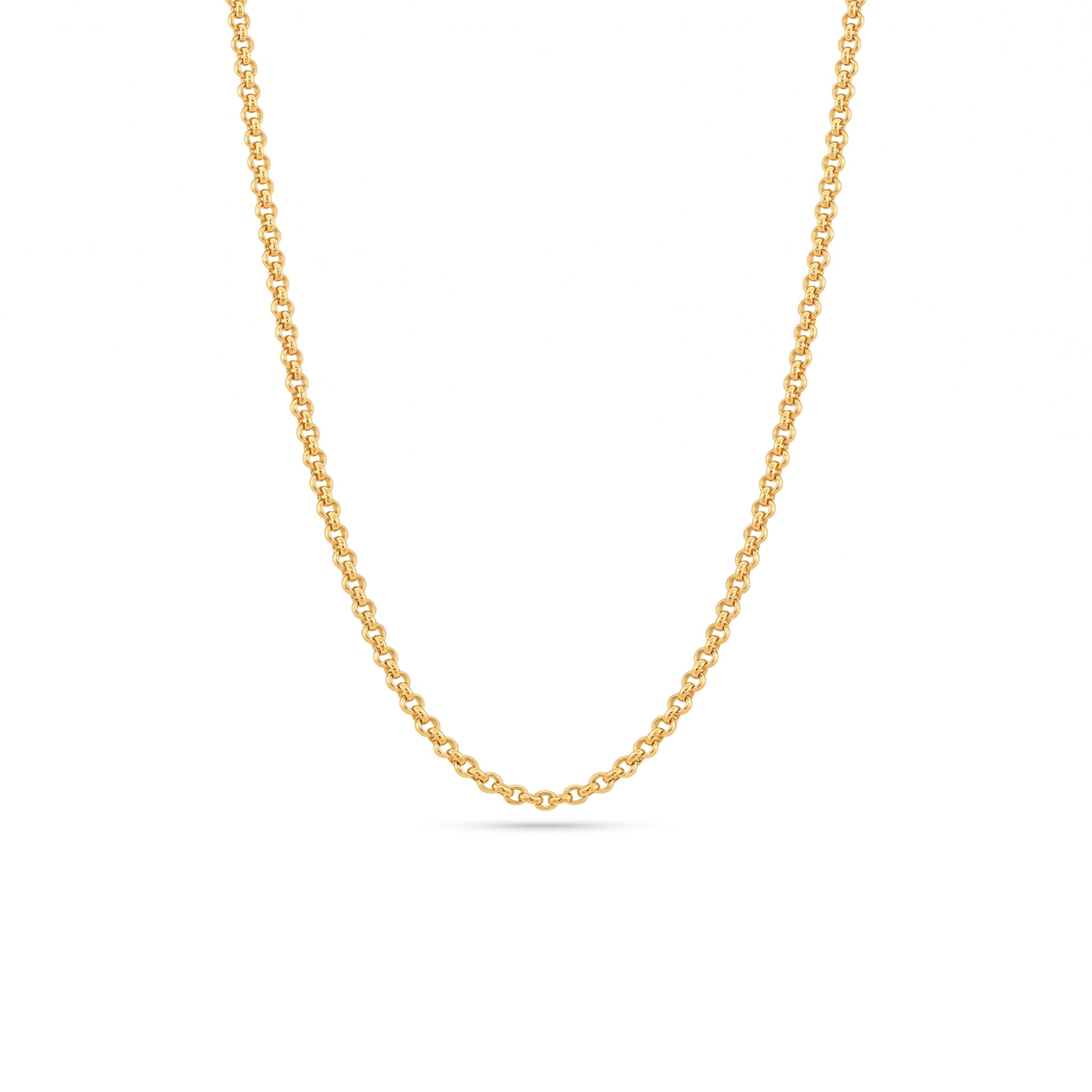 classic gold plated textured cable chain DCN5379
