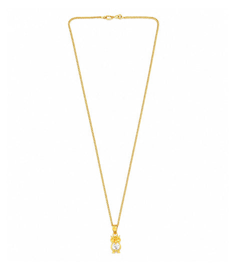 Gold Plated Owl Pendant Chain