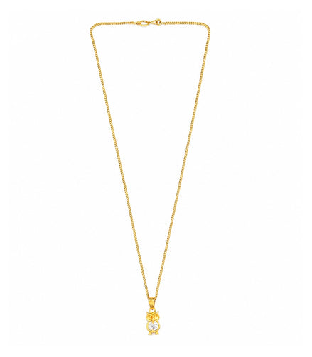 Gold Plated Owl Pendant Chain