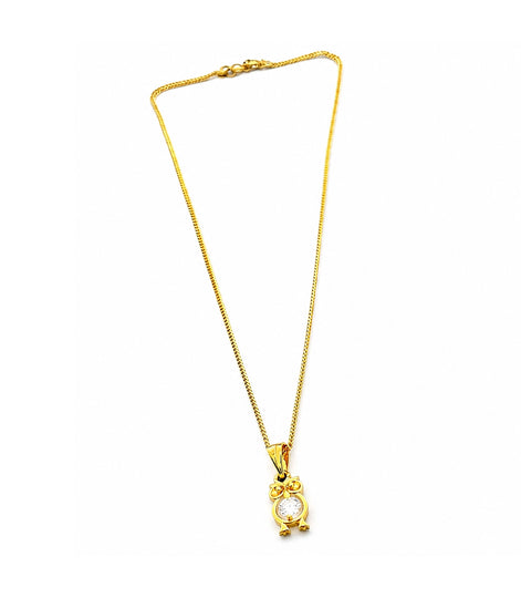Gold Plated Owl Pendant Chain