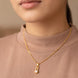 Gold Plated Crystal Drop Pendant Chain