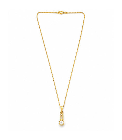 Gold Plated Crystal Drop Pendant Chain