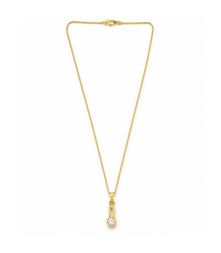 Gold Plated Crystal Drop Pendant Chain