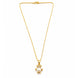 Gold Plated Teddy Bear Pearl Pendant Chain