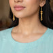 Gold Plated Lotus Bell Tassel Drangler Earrings
