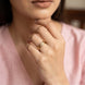 Gold Plated Aurelia Floral Crystal Adjustable Ring for Women