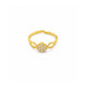 Gold Plated Aurelia Floral Crystal Adjustable Ring for Women