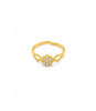 Gold Plated Aurelia Floral Crystal Adjustable Ring for Women