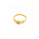 Gold Plated Aurelia Floral Crystal Adjustable Ring for Women