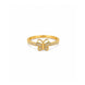 Gold Plated Butterfly Crystal Ring for Women
