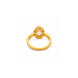 Gold Plated Pear-Cut White AD Finger Ring for Women