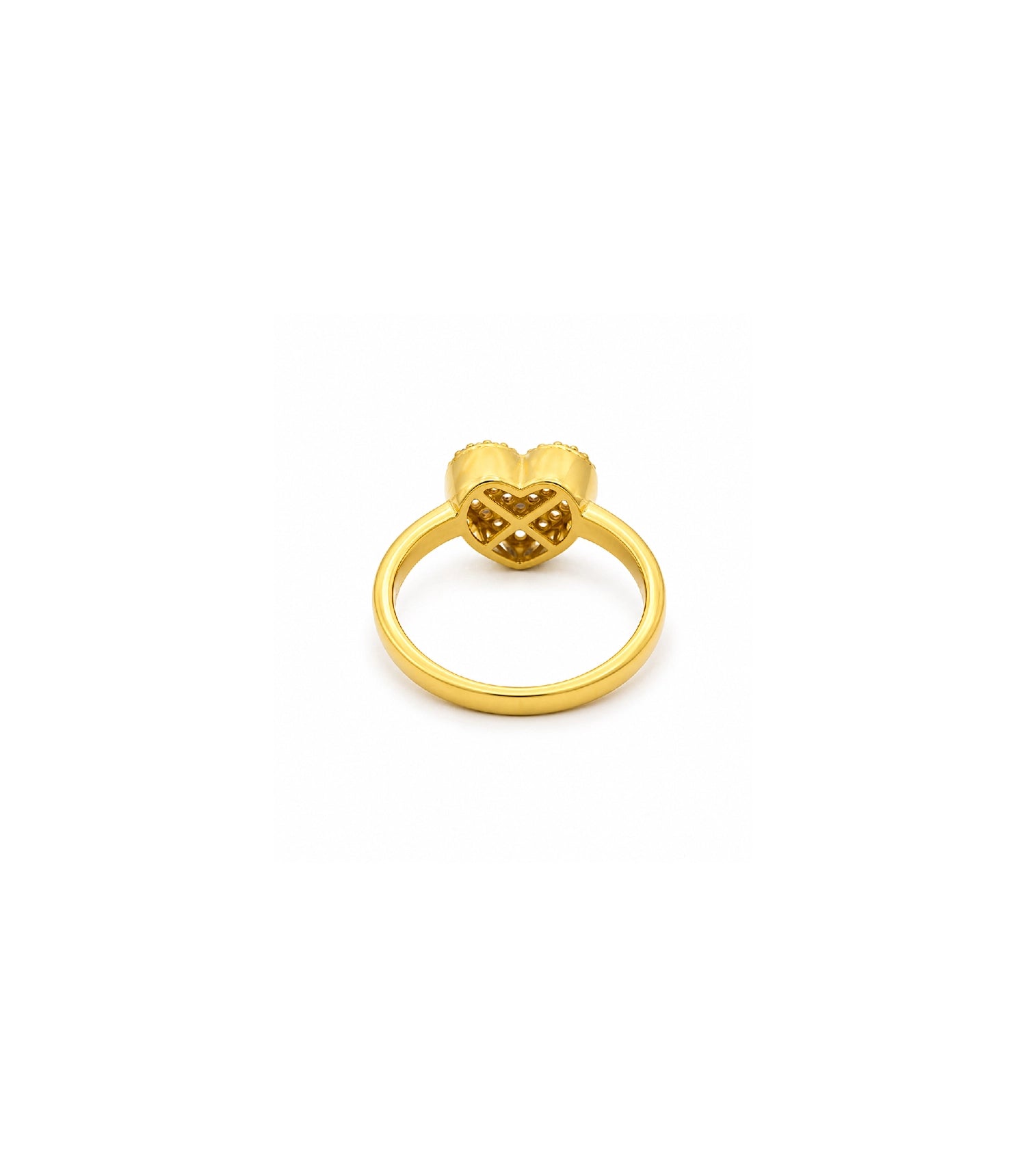 Gold Plated Heart Shaped Finger Ring