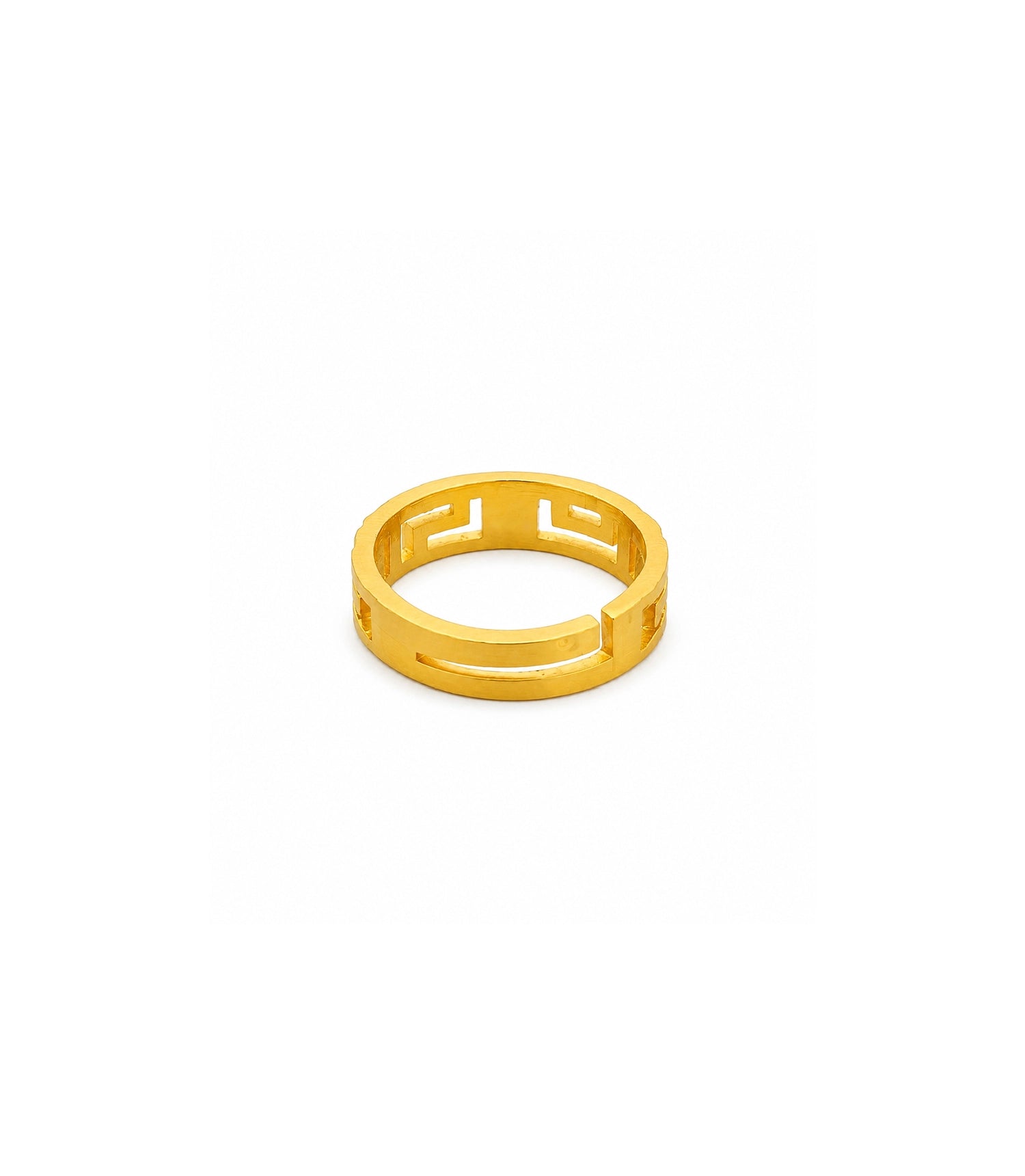 Gold Plated Geometric Adjustable Finger Ring