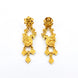 traditional gold plated peacock motif earrings DST10204