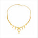 elegant gold plated floral motif necklace set DST10212