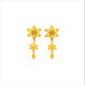 elegant gold plated floral motif earrings DST10212